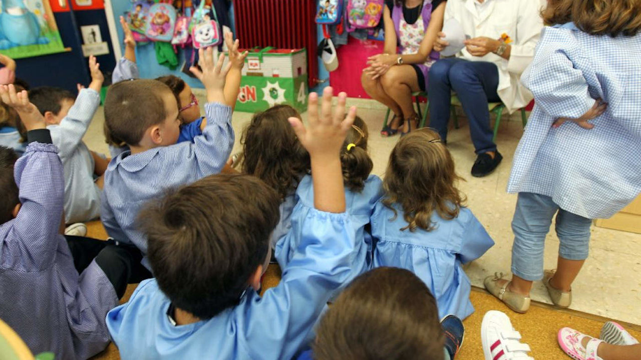 Estudiantes en su primer día de colegio.Sebas Senande