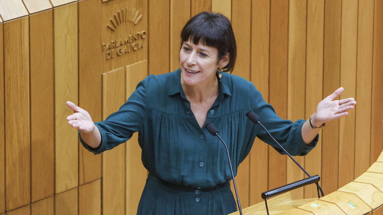 Ana Pontón, en el Parlamento de Galicia. XOÁN REY (EFE)